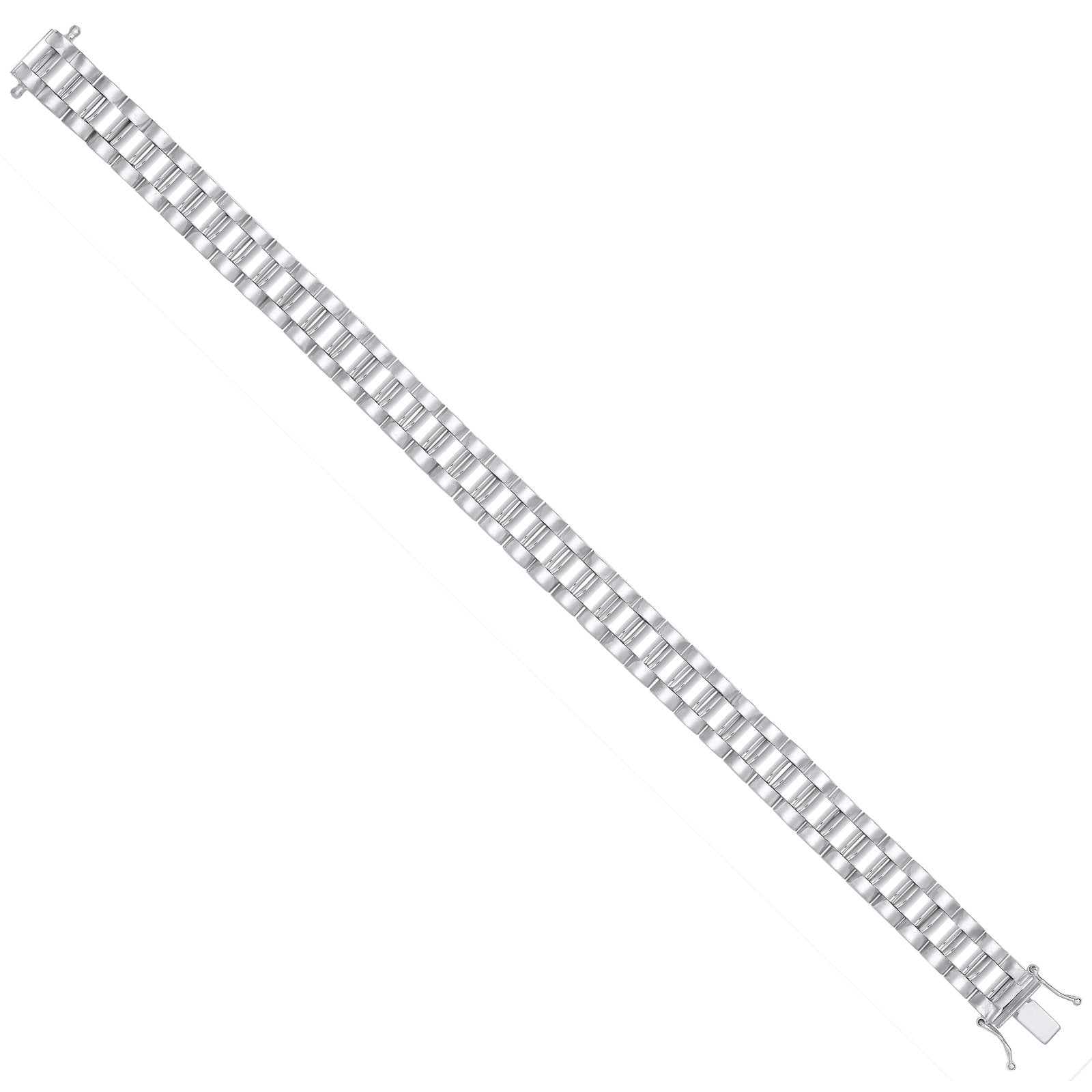 Silver 10mm Fancy Link Gents Bracelet - Fine Bracelet - Certified Authentic - Swiss Made – Luxury Jewellery by Imperia